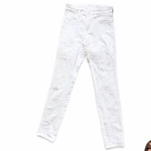 H&M &Denim White Skinny Jeans Regular Waist Ankle Length Size 25 Womens